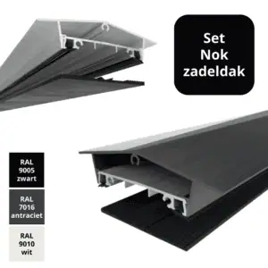 Klemprofielset Nokprofiel Zadeldak – Dakbeglazing