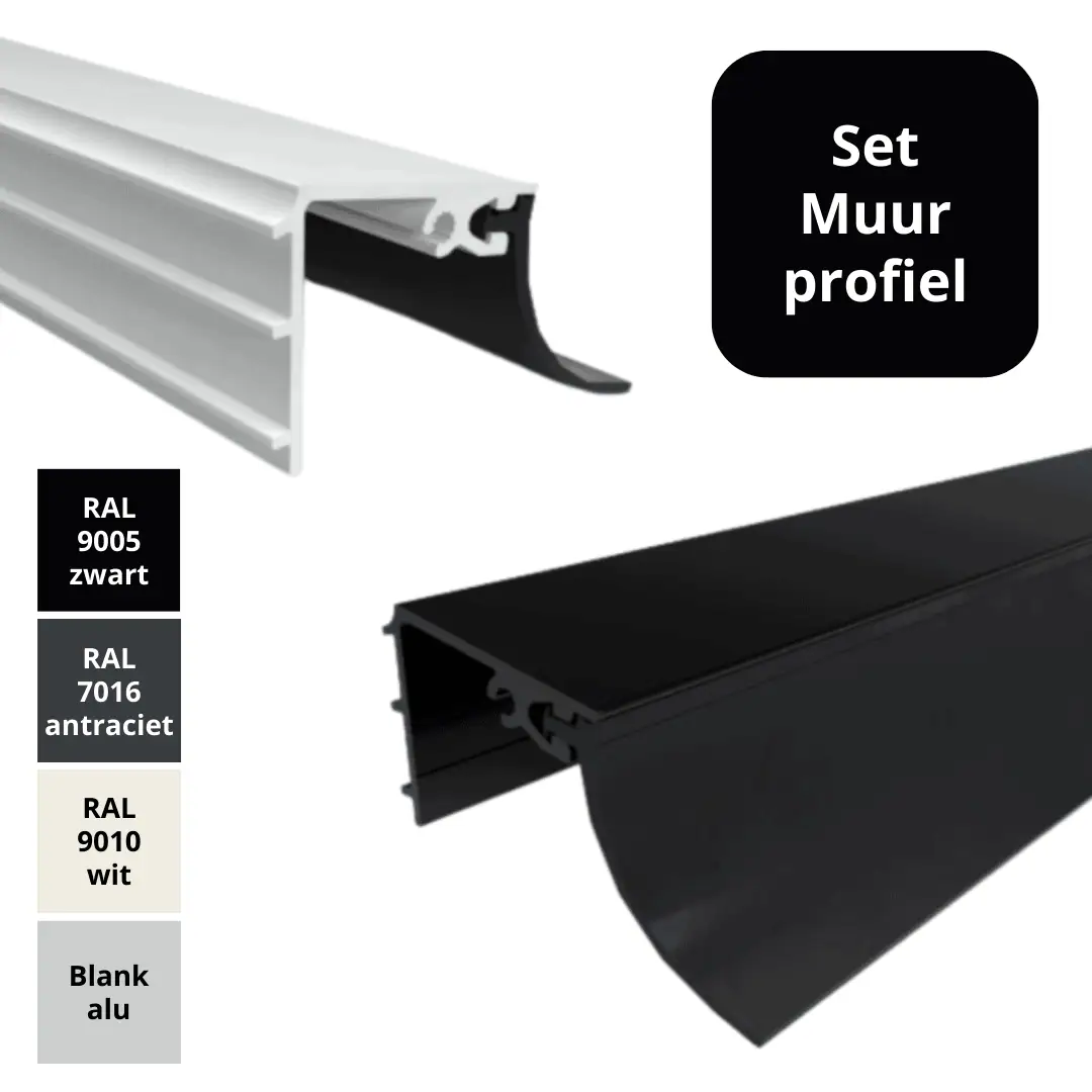 Profielset Muurprofiel – Aansluitprofiel Dakbeglazing 3 Profielset Muurprofiel – Aansluitprofiel Dakbeglazing