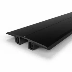 Afdekprofiel 58mm - RAL 9005 zwart - dwarsverbinding glas