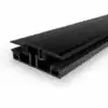 Set Dwarsprofiel Zonnepaneel 58mm glas - zwart Ral 9005 - incl. glasrubbers