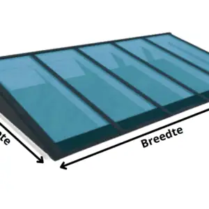 Alternative view of Triple glas lichtstraat lessenaar geïsoleerd compleet pakket – Houten onderbouw