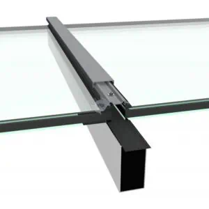 Alternative view of Klemprofiel Ipex incl. afdichtingsrubber + afdekprofiel tbv dubbel of gelaagd glas - 3mtr