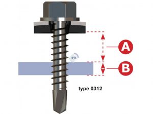 Klemprofiel C1 schroef - Zeskantkop tbv klemprofiel op metaal  - 100st