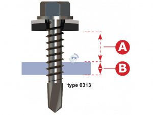 Alternative view of Klemprofiel C1 schroef - Zeskantkop tbv klemprofiel op metaal  - 100st