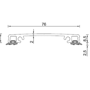 Alternative view of Afdekprofiel 78mm Alu brut - Solar 78mm