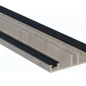 Onderprofiel 58mm - Midden Brut aluminium ongecoat