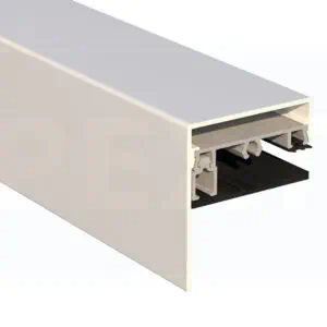 Set 2 - 58mm Zijsluitprofiel 10: Oplegrubber + Afdekprofiel + zijkant 10mm vullat + kliklijst in kleur