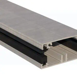 Profielset 78mm - Onderprofiel 7,5mm 10mm begl.rubber + Afdekprofiel 6mm begl.rubber (excl. kliklijst)