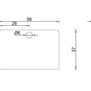 Alternative view of Klemprofiel Eindschotje 58mm Midden LAAG Brut met RVS schroef