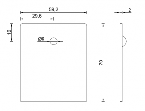 Alternative view of SPOED - Eindschotje Midden HOOG 58mm - Zwart RAL 9005