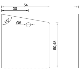Alternative view of Klemprofiel Eindschotje HOOG muuraansluitprofiel ALU BRUT met RVS schroef