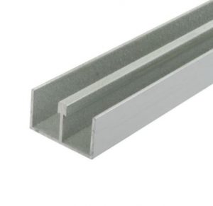 Alternative view of Schuifruiten beslag 2500mm Set compleet - Mat Aluminium - tbv dubbele glaspanelen - Slido F-line14 25A