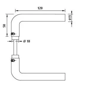 Alternative view of Beslag Deurkruk stel - ronde vorm RVS