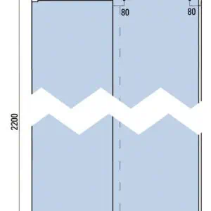 Alternative view of Nisdouche schuifdeursysteem, RVS mat- voor 1 schuifdeur en 1 vast paneel