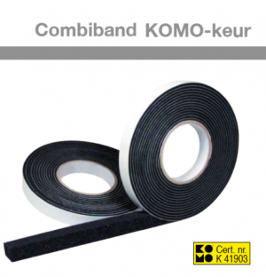 Compressband 15x5 mm antraciet - 6.6mtr