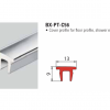 Nisdouche schuifdeursysteem, Mat zwart  of aluminium gepolijst - voor 1 schuifdeur en 1 vast paneel. - Afbeelding 9
