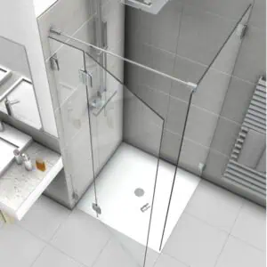 Douchedeur gehard glas op maat