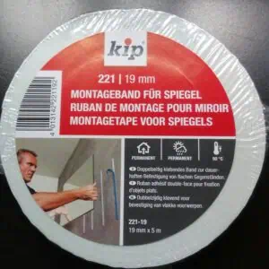 Spiegelkleefband PE 19mm x 1mmx 5mtr