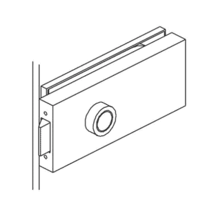 Alternative view of Beslag Middenslot - rechte vorm  RVS