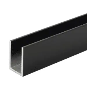 U profiel zwart structuur