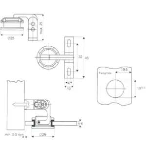 Alternative view of Glas scharnier inliggend met snapperfunctie- glasdikte 6mm glans chroom