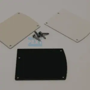 Alternative view of Eindschot Sierbakgoot model halfrond Ral gecoat + RVS schroeven