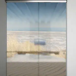 Alternative view of SCHUIFDEURSYSTEEM EVOLUTION MINI SOFT-CLOSE (70KG) – 3, 4 of 6 meter – 2 glaspanelen (1 deel schuif -1 vast)