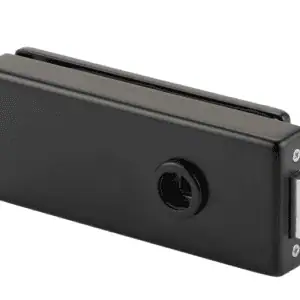 Beslag Middenslot Zwart - rechte vorm RVS