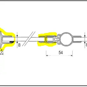 Alternative view of Uitbreidingset tbv 8mm vast wandpaneel - Wand- en H profiel