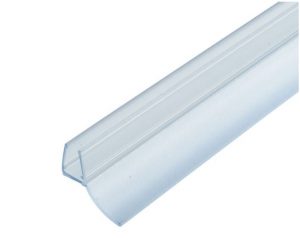 Douche afdichtstrip zijdelings - tbv overlap van 2 glaspanelen