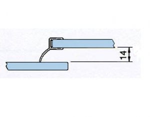 Alternative view of Douche afdichtstrip zijdelings - tbv overlap van 2 glaspanelen