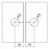 Glasklem glas-glas 180° Pontere glasdikte: 8 - 10mm - Afbeelding 3
