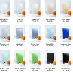 Gekleurd glaspaneel Lacobel Safe gekleurd - op maat