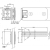 Scharnier Wand-glas Marine - Douchedeur naar beide zijden 90º te openen + nulpunt instelling - Afbeelding 5