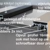Basisset 1 : Oplegrubber + Afdekprofiel aluminium met glasrubbers - Afbeelding 5