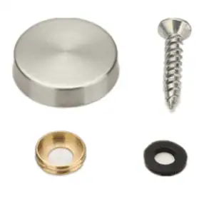 Schroef set RVS 4 stuks Ø16mm- glas/spiegel-wand-tafel RVS - Goud - Zwart