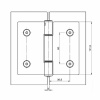 Glasdeurscharnier Glas-glas (180°) RVS. - Afbeelding 6