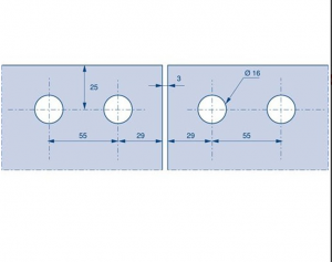 Alternative view of Beslag Deurkruk set Rechte vorm (90°) RVS.