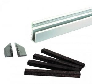 Ophang Spiegel profiel SET 2 x 2,5 mtr voor 4mm 5mm 6mm glasdikte