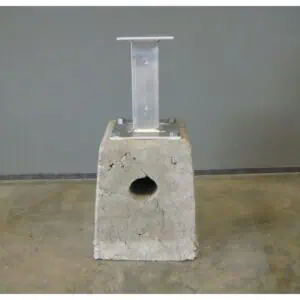 Klemprofiel Betonpoer met stelvoet voor staander, 250 mm hoog