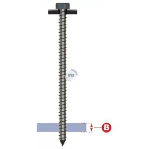 Klemprofiel C1 schroef - Zeskantkop RVS tbv klemprofiel op hout  - 100st