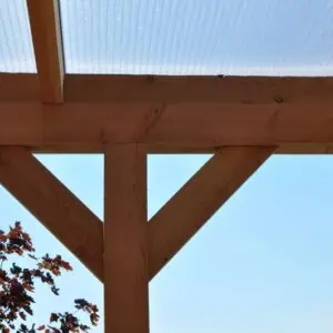 Alternative view of Veranda vrijstaand met polycarbonaat dak -  Duplo glad geschaafd 12cm hout incl profiel Aluminium - DD20V Pext