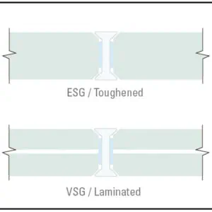 Alternative view of Verbindings H-profiel glas/glas transparant zelfklevend