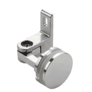 Glas scharnier inliggend met snapperfunctie- glasdikte 6mm glans chroom