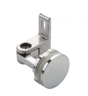 Glas scharnier inliggend met snapperfunctie- glasdikte 6mm glans chroom