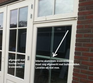 Alternative view of Dubbelglas 1 zijde veiligheids gelaagd glas S3 - HR coating +/++ argongas vulling - Wiener Sprossen 1,1 W/m²K