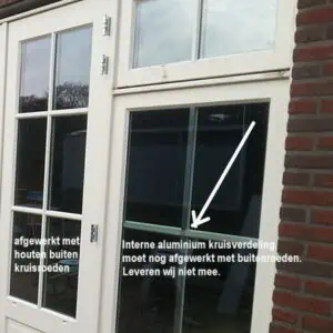 Alternative view of Dubbelglas 1 zijde veiligheids gelaagd glas S3 - HR coating +/++ argongas vulling - Wiener Sprossen 1,1 W/m²K