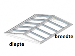 Alternative view of Lichtstraat Zadeldak Pext - met HR++ SUN ZONWEREND 71/39 isolatieglas- Ug-waarde 1,0 W/m²K