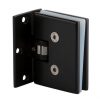 Scharnier RVS Zwart - Wand-glas, enkelzijde montageplaat- beide zijden 90° te openen - Afbeelding 2