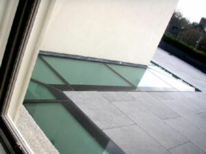 Beloopbaar glas mat